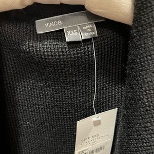NWT Vince sweater moto jacket with leather lining - XXS